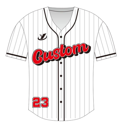 Maillot Baseball Personnalisé Blanc & Gris — Flocage Nom et Numéro Offert