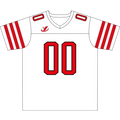 Maillot Football Américain Personnalisé Rouge & Blanc — Flocage Nom et Numéro Offert