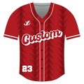 Maillot Baseball Personnalisé Rouge & Bordeaux — Flocage Nom et Numéro Offert