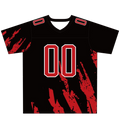 Maillot Football Américain Personnalisé Noir & Rouge — Flocage Nom et Numéro Offert