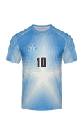 Maillot Football Personnalisé Bleu Ciel & Blanc — Flocage Nom et Numéro Offert